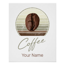 エスプレッソ用コーヒー豆及びレトロバリスタ ポスター