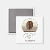 エスプレッソ用コーヒー豆及びレトロバリスタ マグネット (正面/裏面)