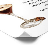 エスプレッソ結婚のマルティーニバーシグネチャードリンクサイン ポスター (角)