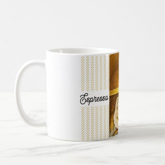 エスプレッソ自分で！アート コーヒーマグカップ (左)