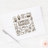 エスプレッソ自分で! スクエアシール (封筒)