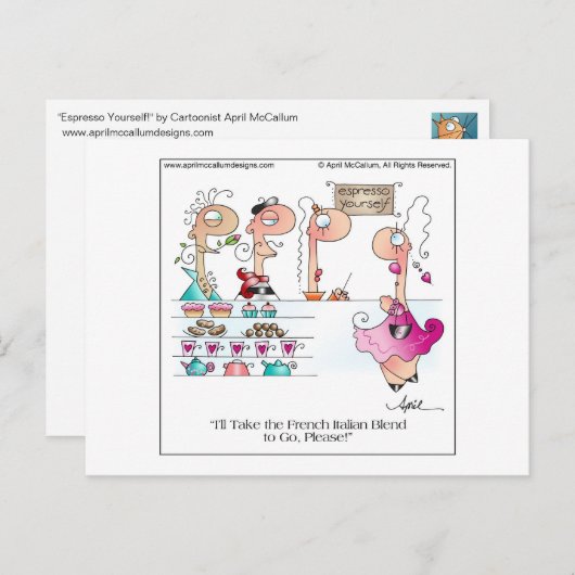 エスプレッソ自分で!漫画はがき ポストカード (正面/裏面)