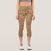 エスプレッソ色のリーギング カプリレギンス (正面)