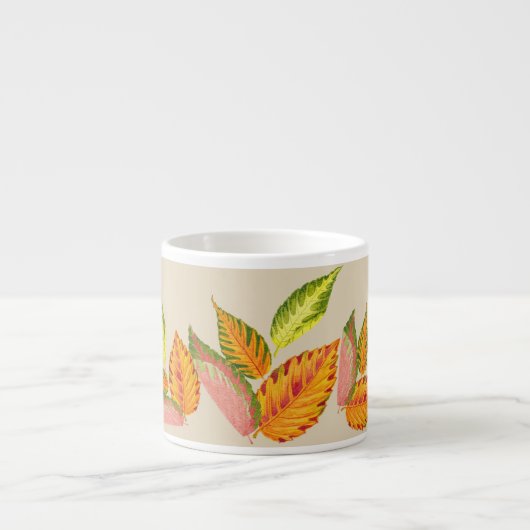 エスプレッソ芸術品を気取ったマグの秋 エスプレッソカップ (正面)