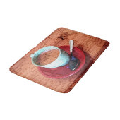 エスプレッソ カップとスプーン ワード クラウド バスマット (アングル)