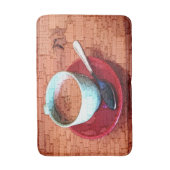 エスプレッソ カップとスプーン ワード クラウド バスマット (正面縦)