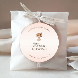 エスプレッソ コーヒー ラブ はじまる ブライダル シャワー ラウンドシール