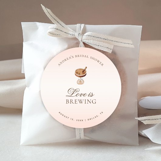 エスプレッソ コーヒー ラブ はじまる ブライダル シャワー ラウンドシール