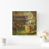 エスプレッソ スクエア壁時計 (ホーム)