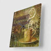 エスプレッソ スクエア壁時計 (傾斜)