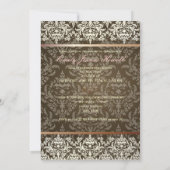 エスプレッソ + ダマスク/卒業パーティー招待状 招待状 (裏面)