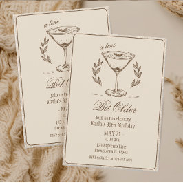 エスプレッソ・ティニさんエレガント30歳の誕生日 招待状