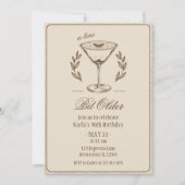 エスプレッソ・ティニさんエレガント30歳の誕生日 招待状 (正面)