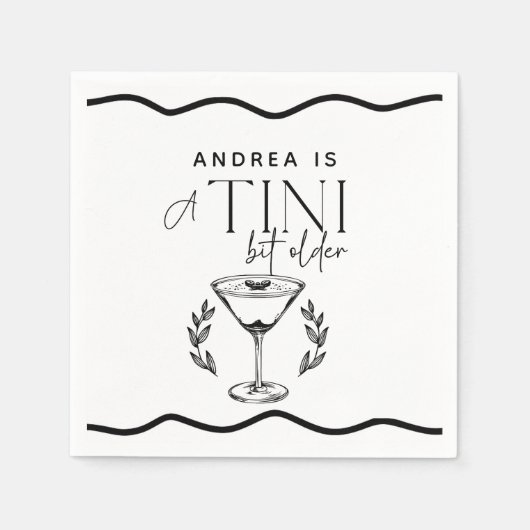 エスプレッソ | マティーニ | カクテル誕生日 スタンダードカクテルナプキン (正面)