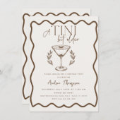 エスプレッソ | マティーニ | カクテル誕生日 招待状 (正面/裏面)