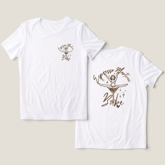 エスプレッソ マティーニ ベイビー Tシャツ (デザイン正面&裏面)