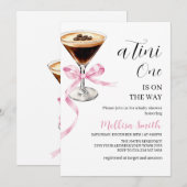 エスプレッソ マティーニ ベビーシャワー A Tini One On The Way 招待状 (正面/裏面)