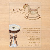 エスプレッソ・マルティニの赤ちゃんシャワーの途中のTiniの1 アクリル招待状 (正面)