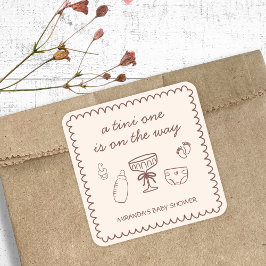 エスプレッソ・マルティニの赤ちゃんシャワーの途中のTiniの1 スクエアシール