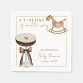 エスプレッソ・マルティニの赤ちゃんシャワーの途中のTiniの1 スタンダードカクテルナプキン (正面)