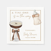 エスプレッソ・マルティニの赤ちゃんシャワーの途中のTiniの1 スタンダードカクテルナプキン (正面)