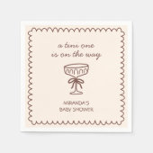 エスプレッソ・マルティニの赤ちゃんシャワーの途中のTiniの1 スタンダードカクテルナプキン (正面)