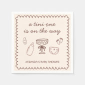 エスプレッソ・マルティニの赤ちゃんシャワーの途中のTiniの1 スタンダードカクテルナプキン (正面)