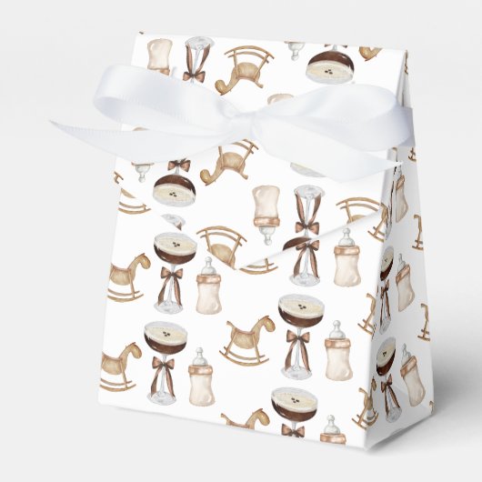 エスプレッソ・マルティニの赤ちゃんシャワーの途中のTiniの1 フェイバーボックス (正面サイド)