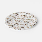 エスプレッソ・マルティニの赤ちゃんシャワーの途中のTiniの1 ペーパープレート (アングル)