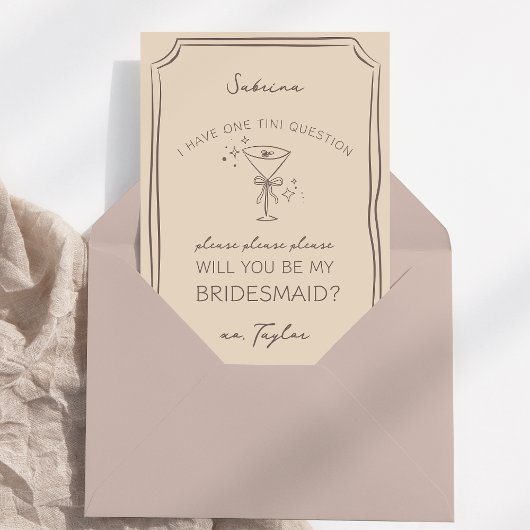 エスプレッソ・マルティーニお願いブライドメイドの提案 カード