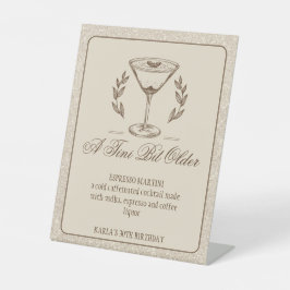 エスプレッソ・マルティーニのシグネチャードリンク 台座サイン
