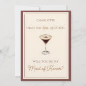 エスプレッソ・マルティーニをテーマにしたメイド・オブ・オーナー(花嫁付き添い人)提案 カード (正面)