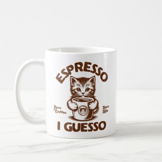 エスプレッソIゲッソKitten Coffer コーヒーマグカップ (左)