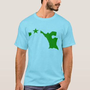 エスペラントの旗の地図 Tシャツ