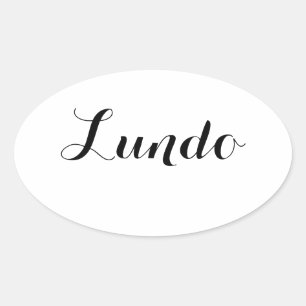 エスペラント平日用シール – Lundo (月曜日) 楕円形シール