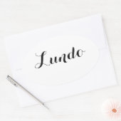 エスペラント平日用シール – Lundo （月曜日） 楕円形シール (封筒)