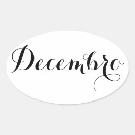 エスペラント月スタンプ – 12月（12月） 楕円形シール