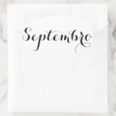 エスペラント月スタンプ – 9月（9月） 楕円形シール (バッグ)