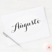 エスペラント月スタンプ – Aeumguto (威厳がある) 楕円形シール (封筒)