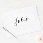 エスペラント月スタンプ – Julio （7月） 楕円形シール (封筒)