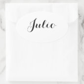 エスペラント月スタンプ – Julio （7月） 楕円形シール (バッグ)