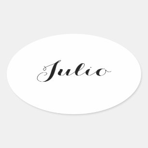エスペラント月スタンプ – Julio （7月） 楕円形シール