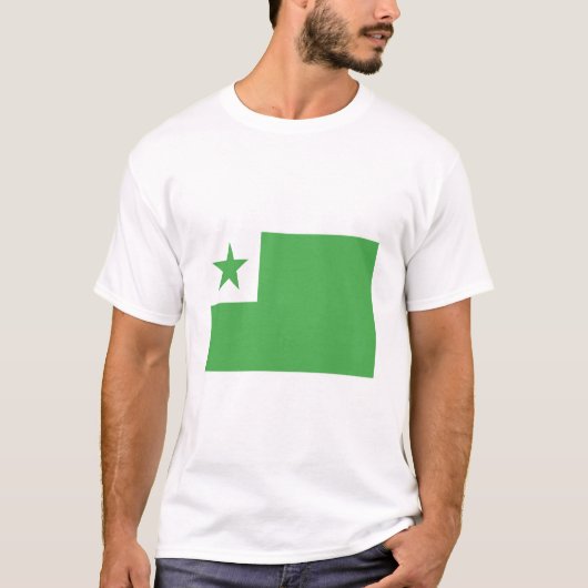 エスペラント「コメンコボナラボロドゥオナ」 Tシャツ (正面)
