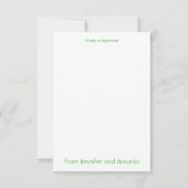 エスペラント サンキューカード (裏面)