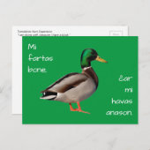 エスペラント：ミファルタスボーン、アĉルミハヴァサニソン。 ポストカード (正面/裏面)