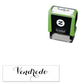 エスペラント: 曜日: Vendredo (金曜日) セルフインキングスタンプ (インサイチュ)