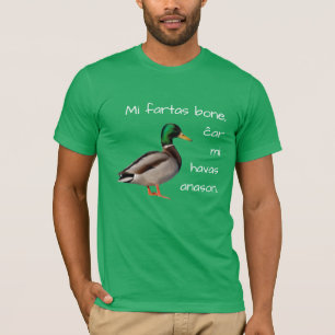エスペラント: Miのfartasの骨、ĉar mi havas anason. Tシャツ