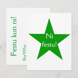 エスペラント: NIのfestu! 招待状