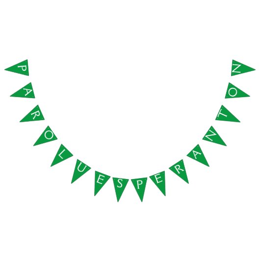 エスペラント: Parolu Esperanton バンティングフラッグ (全)