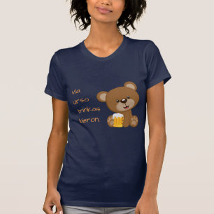 エスペラント: ursoのtrinkas bieron.によって tシャツ
